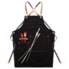 Denim Workwear Apron with Logo Print