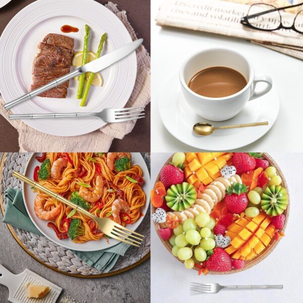 Titanium-Plated Stainless Steel Cutlery Set