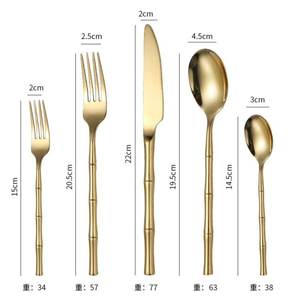 Titanium-Plated Stainless Steel Cutlery Set