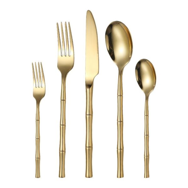 Titanium-Plated Stainless Steel Cutlery Set